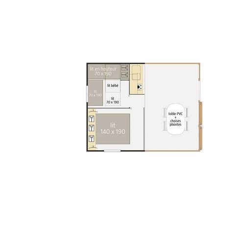 CANVAS AND WOOD TENT 5 people - Tithome 4/5 persons