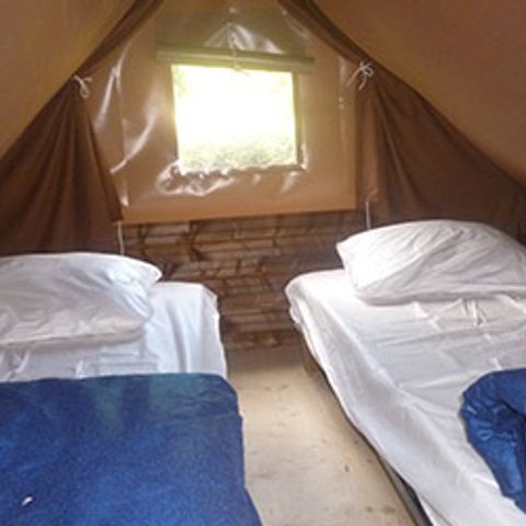 CANVAS AND WOOD TENT 2 people - Bivouac 5m² - no sanitary facilities