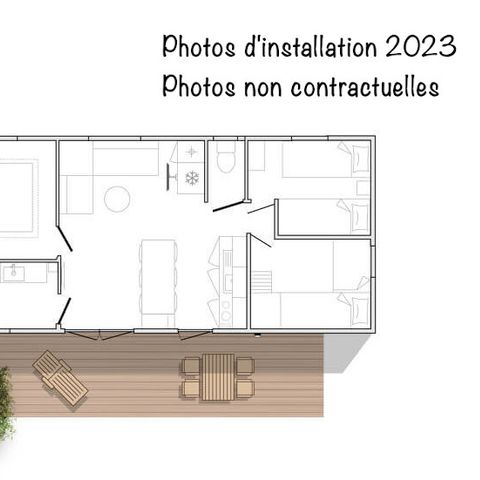 MOBILE HOME 6 people - Premium loft 33m² Air conditioning TV