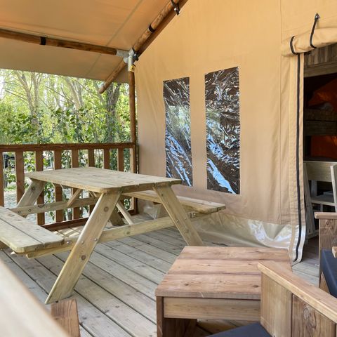 CANVAS AND WOOD TENT 5 people - Lodge Safari