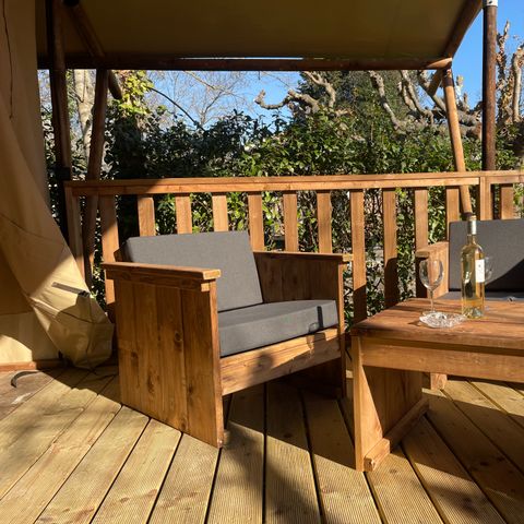 Canvas and wooden tent 5 persons - Lodge Safari