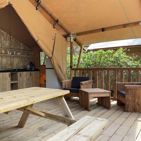 CANVAS AND WOOD TENT 6 people - Lodge Safari