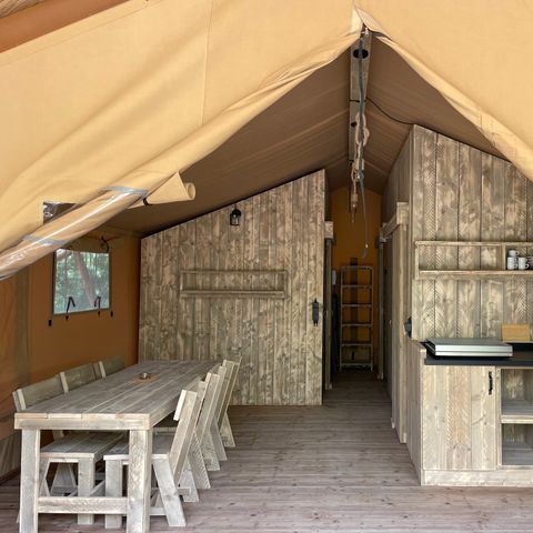 CANVAS AND WOOD TENT 6 people - Lodge Safari