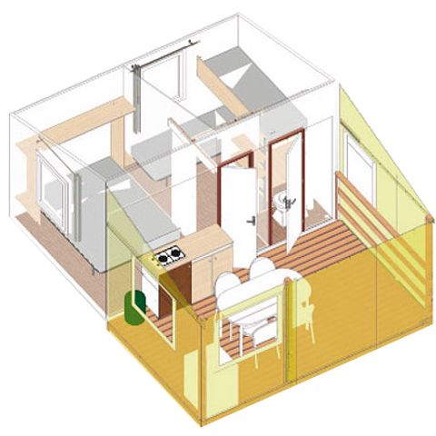 MOBILE HOME 5 people - Rapid'home Standard 20 m² (2 bedrooms, max 4 adults + 1 small child)