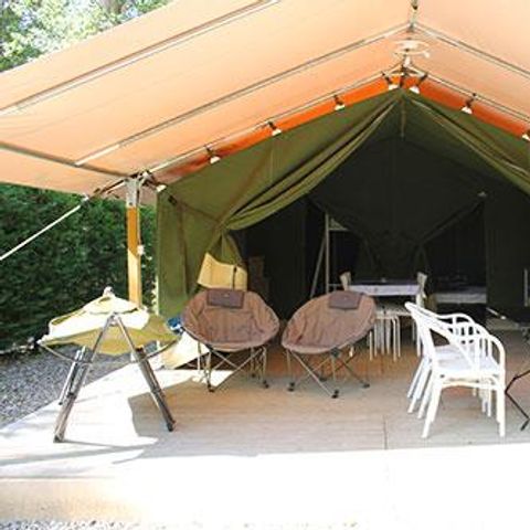 CANVAS AND WOOD TENT 5 people - Freeflower Standard 37m² (2 bedrooms) - 10m² terrace included