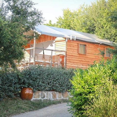 CANVAS AND WOOD TENT 4 people - Cabane Lodge sur pilotis Confort 24m² (2 bedrooms) - 10m² covered terrace