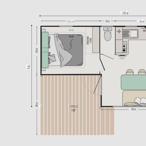 MOBILE HOME 5 people - MOBIL HOME 28m2 comfort+ 2bed 5 pers