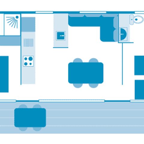 MOBILE HOME 4 people - Cottage Lévézou 4p 2bed 2bath Premium air conditioning