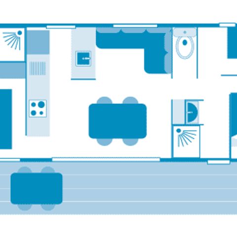MOBILE HOME 6 people - Cottage Lévézou 6p 3bed 2bath Premium air conditioning