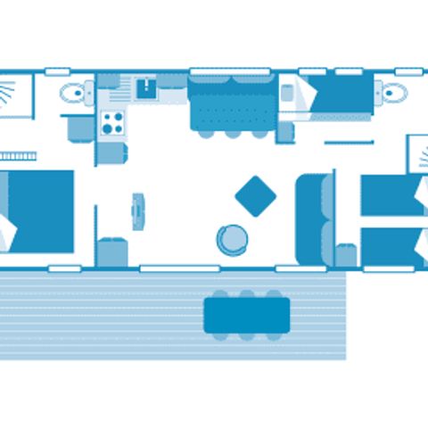 MOBILE HOME 6 people - Cottage Taos 6p 3ch 2sdb Premium air conditioning
