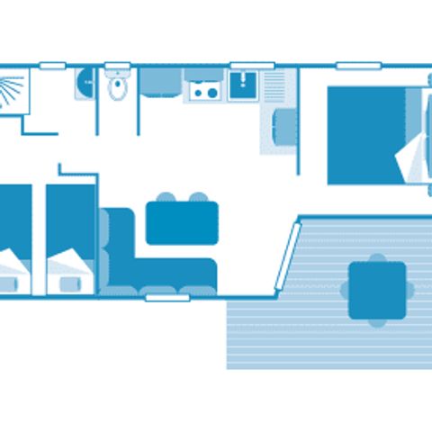 MOBILE HOME 4 people - Cottage Noisette 4p 2ch 1sdb ***