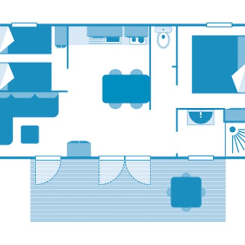 MOBILE HOME 4 people - Cottage Bouton d'or 4p 2ch 1sdb ***