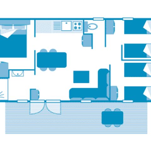 MOBILE HOME 6 people - Cottage Coquelicot 6p 3ch 1sdb ***