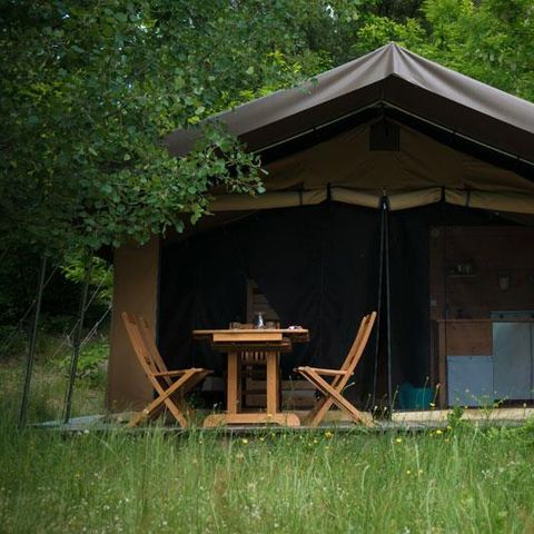 CANVAS AND WOOD TENT 5 people - Safari