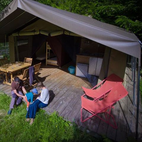 CANVAS AND WOOD TENT 5 people - Safari