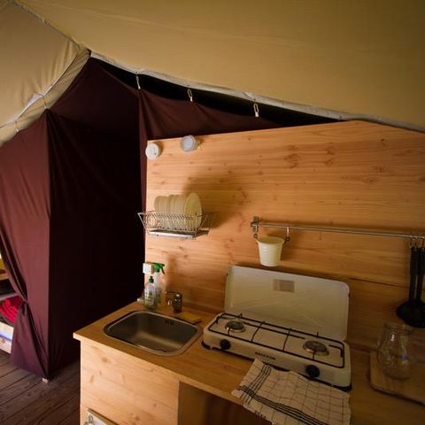 CANVAS AND WOOD TENT 5 people - Safari