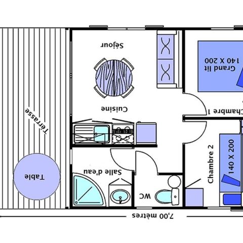 CHALET 5 people -  Prestige 5 Pers. 25m² + 10m2