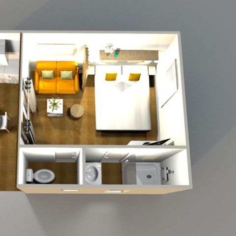 Chalet 2 persons - Prestige 1 bed 2/3 pers 13m²+ 8m²