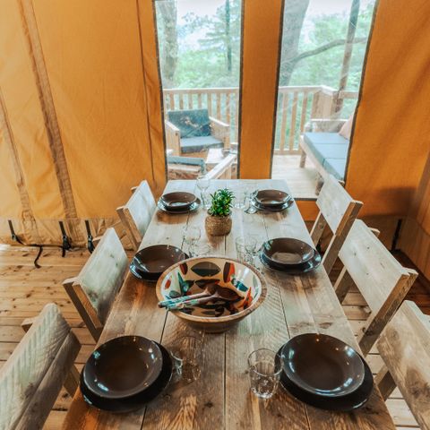 CANVAS AND WOOD TENT 5 people - Lodge Prestige Plus Tent 2 Bedrooms - 5 Pers