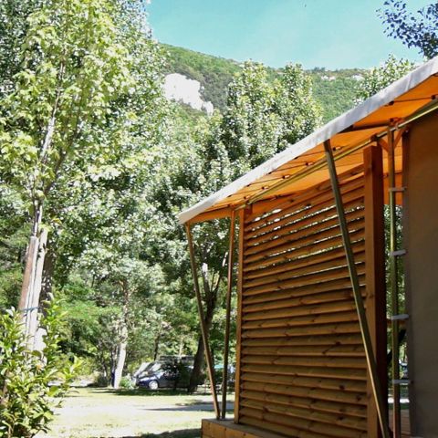 CANVAS AND WOOD TENT 5 people - Canvas bungalow CANADA 2 bedrooms + covered terrace