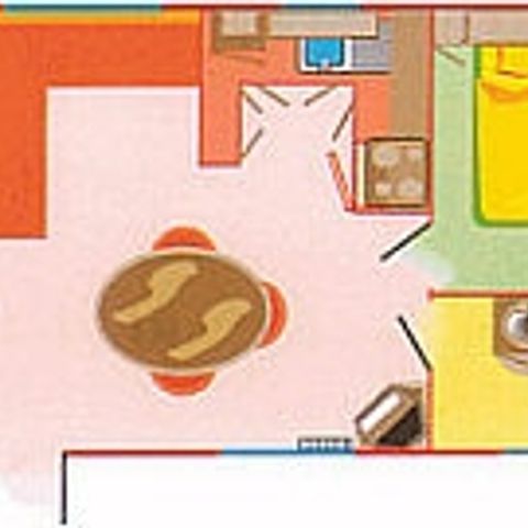 MOBILE HOME 5 people - Résidence LOUISIANE Confort 2 bedrooms with covered terrace + TV