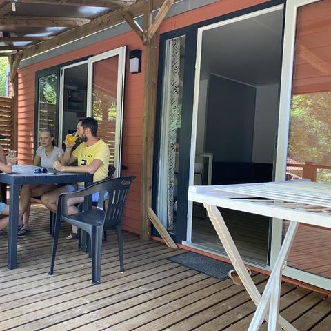 MOBILE HOME 5 people - Cottage Premium 2 bedrooms with covered terrace + Air conditioning + TV + Dishwasher
