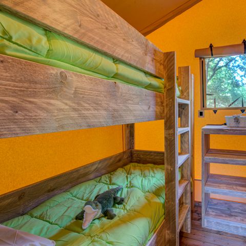 CANVAS AND WOOD TENT 6 people - PREMIUM LODGE WOOD and ROOF