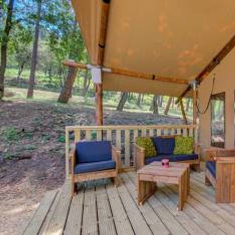 Canvas and wooden tent 4 persons - Lodge Prémium 4 persons