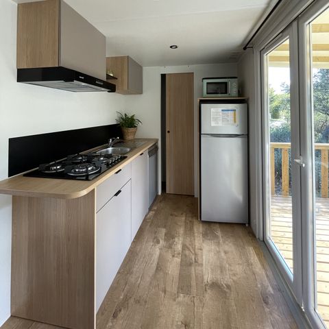 MOBILE HOME 4 people - Premium 29 m² 2 bedrooms semi-covered terrace + air conditioning + LV L