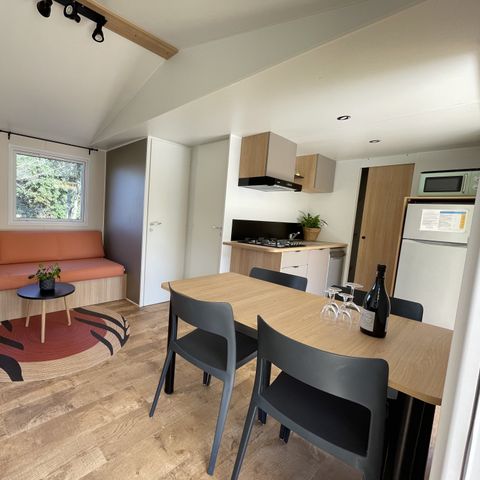 MOBILE HOME 4 people - Premium 29 m² 2 bedrooms semi-covered terrace + air conditioning + LV L