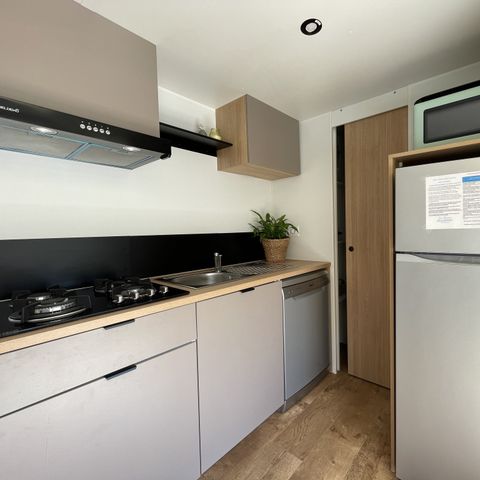 MOBILE HOME 4 people - Premium 29 m² 2 bedrooms semi-covered terrace + air conditioning + LV D