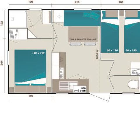 MOBILE HOME 4 people - Classic 24m²- 2CH
