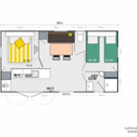 MOBILE HOME 4 people - Comfort plus air conditioning 26m² TV 2 CH