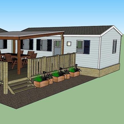 MOBILE HOME 8 people - Cottage LE TWIN PRESTIGE - air-conditioned - 4 bedrooms - 2 bathrooms - D