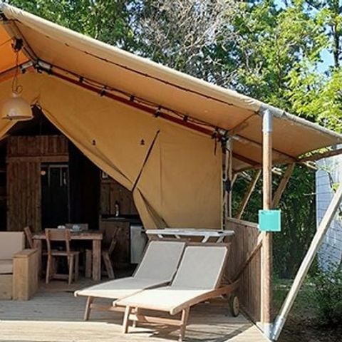 Canvas and wooden tent 4 persons - Safari Tent | 2 Bedrooms | 4 Pers | 1 Bathroom | Air conditioning