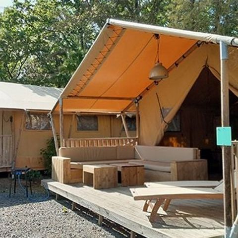 CANVAS AND WOOD TENT 4 people - Safari Tent | 2 Bedrooms | 4 Pers | 1 Bathroom | Air conditioning
