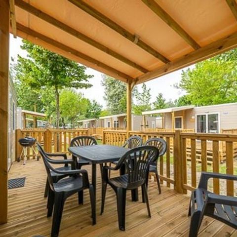 Mobile home 6 persons - Mobile-home | Comfort | 3 Bedrooms | 6 Pers. | Raised terrace | Air conditioning