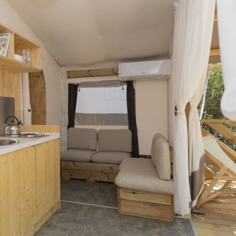CANVAS AND WOOD TENT 5 people - Hu glamp Smart