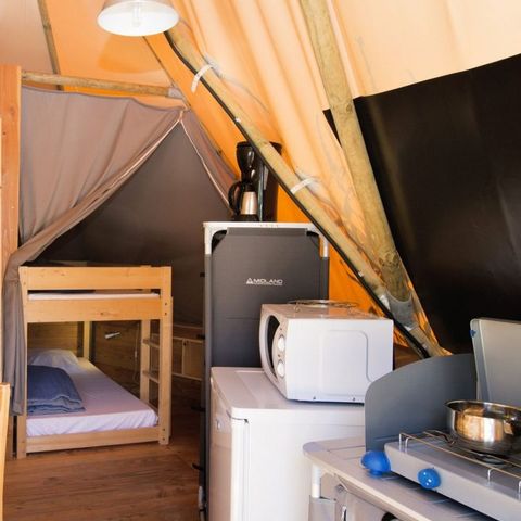 CANVAS AND WOOD TENT 4 people - Tipi 4pers 2ch ** (in French)