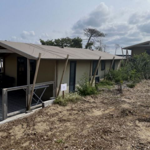 CANVAS AND WOOD TENT 5 people - TENTE LODGE "DUNE" (ext. canvas) 2 bdrm. 4/5 pl.