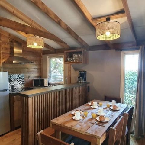 CANVAS AND WOOD TENT 5 people - TENTE LODGE "DUNE" (ext. canvas) 2 bdrm. 4/5 pl.