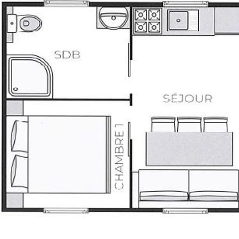 LODGE 4 people - Lodge Feroe 20m² (1 bedroom)