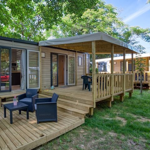 MOBILE HOME 4 people - Grand Large - 2 bedrooms - 30 m2 (+Very large 22.5 m2 semi-covered terrace)