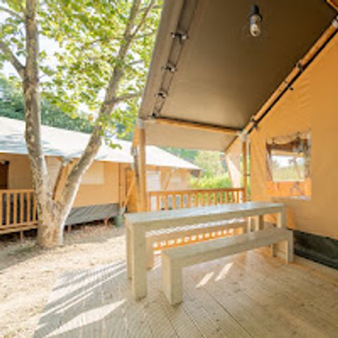 CANVAS AND WOOD TENT 6 people - Wood