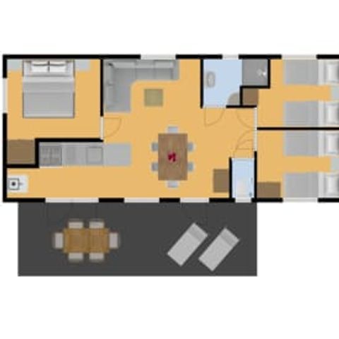 Mobile home 6 persons - Fourchu