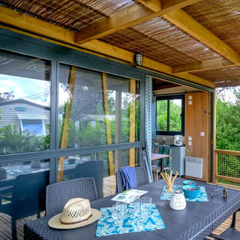 Mobile home 5 persons - Cottage Morea Confort 25m² 2 bedrooms + covered terrace 1/5 pers