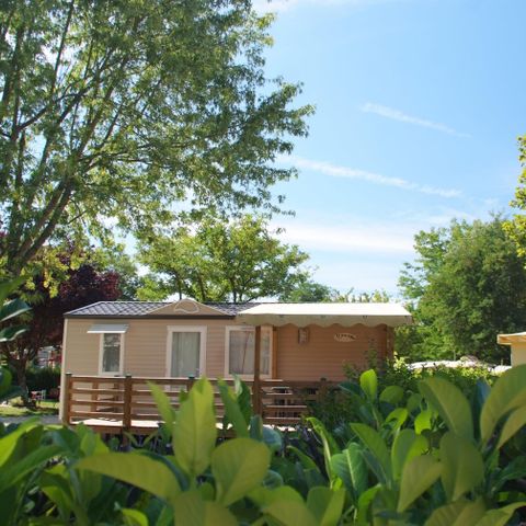 Mobile home 4 persons - Comfort Mobile-home 27m² 2 bedrooms + covered terrace - without tv-without air-conditioning 4 pers