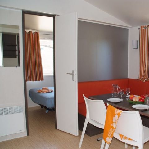 Mobile home 4 persons - Comfort Mobile-home 27m² 2 bedrooms + covered terrace - without tv-without air-conditioning 4 pers