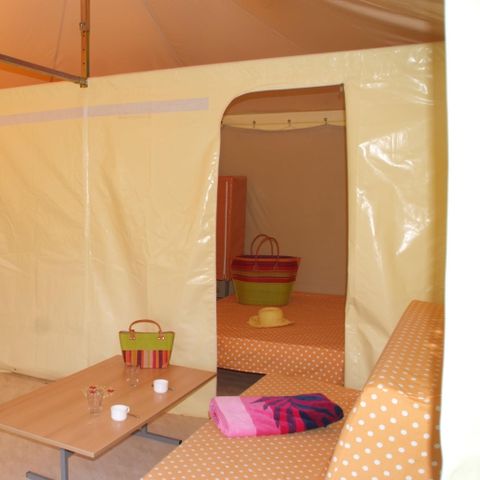 Glamping tent 6 persons - Fitted TENT 20m² 2 bedrooms (without sanitary facilities) 5 people