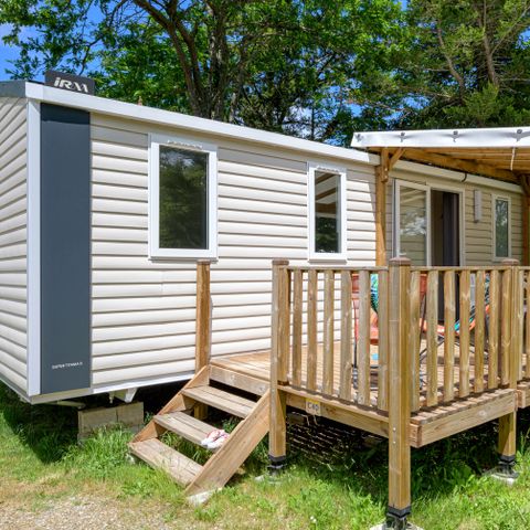 Mobile home 6 persons - Comfort mobile home 29m² 3 bedrooms + covered terrace + air conditioning + TV 6 pers